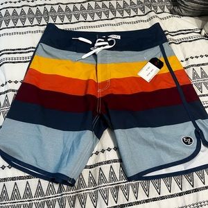 Ezekiel Multicolor Striped Board Shorts